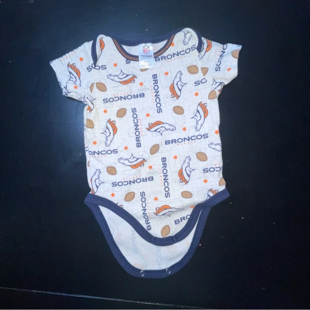 NFL Broncos Baby Bodysuit Duo in Orange and White